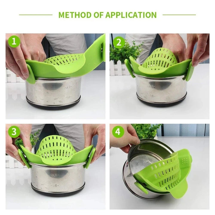 GripStrain Silicone Clip-On Strainer